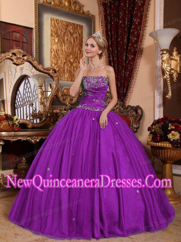 eggplant ball gown