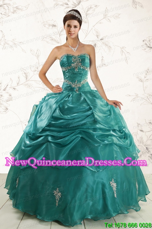 triumph 2015 Perfect Ball Gown Sweet 16 Dresses with Appliques