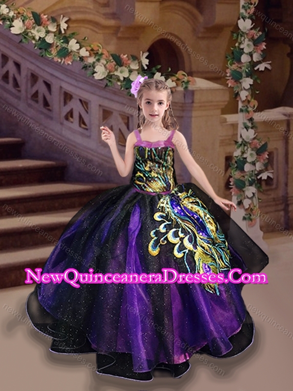 little girl purple pageant dresses