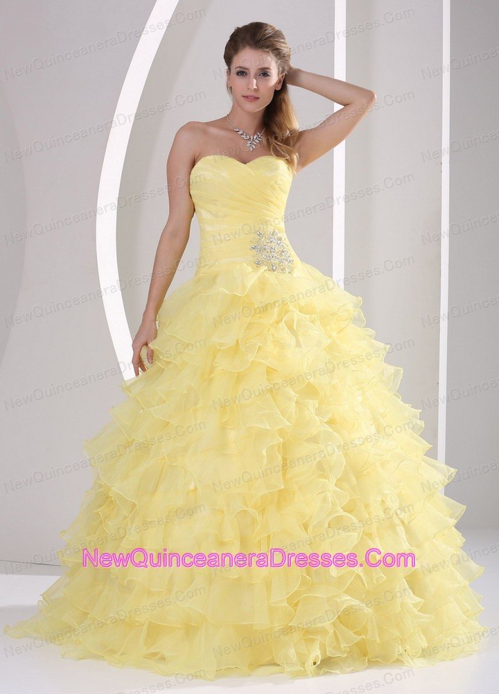 light yellow quinceanera dresses