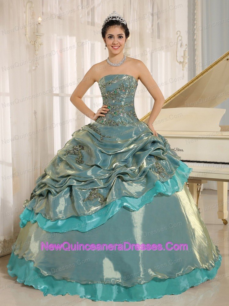 Multi-color Embroidery Decorate Quinceanera Dress Clearance With Strapless In Oruro
