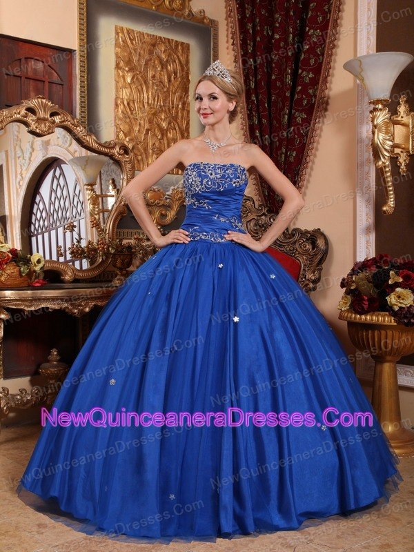 sapphire blue quinceanera dresses
