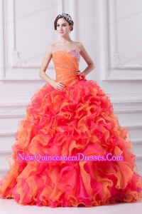 2014 Spring Beautiful Multi-color Sweetheart Beading and Ruching Quinceanera Dress