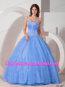 Beautiful Ball Gown Sweetheart Appliques with Beading Discount Sweet 16 Gowns