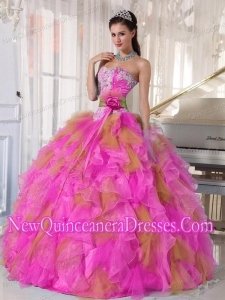 Multi-color Ball Gown Strapsless Elegant Quinceanera Dress