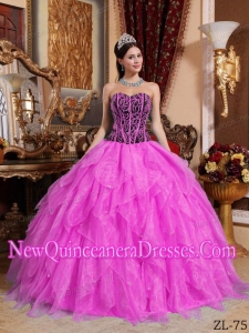 Sweetheart with Beading Classical Quinceanera Dress in Hot Pink and Black with Embroidery