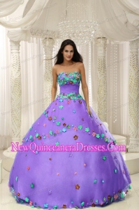 Appliques Ball Gown Custom Made Quinceanera Dresses in Purple