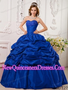 A Blue Ball Gown Sweetheart With Appliques New Style Quinceanera Dress