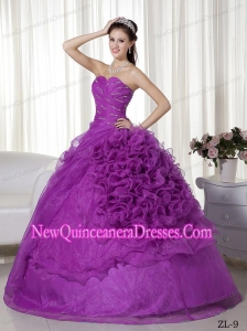 2015 Popular Ball Gown Sweetheart Beading and Ruch Quinceanera Gowns