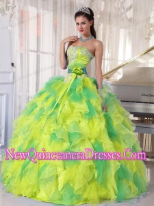 Appliques Ruffles Sweetheart Pretty Sweet 15 Dresses