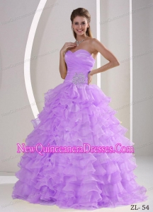 Ruffles Appliques and Ruching Pretty Sweet 15 Dressess For Military Ball