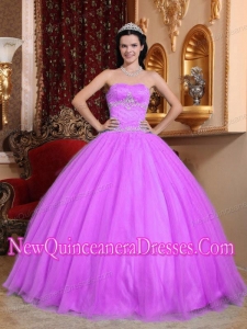 Hot Pink Ball Gown Sweetheart Floor-length Tulle and Taffeta Popular Quinceanera Gowns with Beading