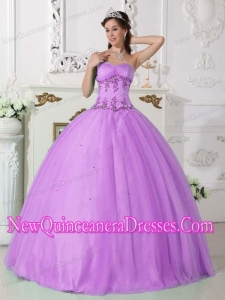 Simple Quinceanera Dresses In Purple With Sweetheart and Beading