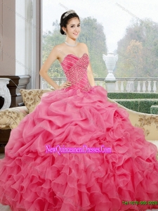 Top Seller Ruffles and Pick Ups Sweetheart Quinceanera Dresses for 2015
