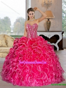 Classical Sweetheart Ball Gown Quinceanera Dresses with Beading and Ruffles