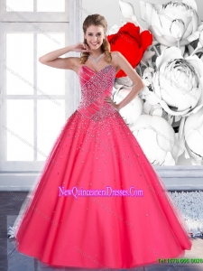 2015 Classical Sweetheart Quinceanera Gown with Beading