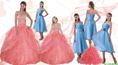 Discount Sweetheart Beading and Ruffles Quinceanera Dress and Strapless Hand Made Flower Dama Dresses and Halter Top Beading Little Girl Dress