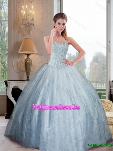 2015 Classical Sweetheart Ball Gown Quinceanera Dresses with Beading