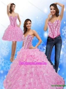 Luxurious Beading and Ruffles Sweetheart 2015 Quinceanera Dresses