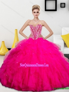 Wonderful Beading and Ruffles Sweetheart 2015 Quinceanera Dresses