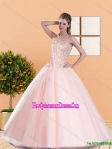 2015 New Style Ball Gown Quinceanera Dresses with Beading