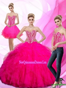 Top Seller 2015 Beading and Ruffles Sweetheart Quinceanera Dresses