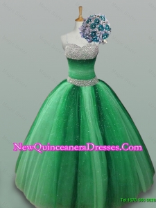 2015 Beautiful Spaghetti Straps Quinceanera Dresses with Beading