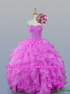 2015 Dynamic Sweetheart Beaded Quinceanera Dresses with Ruffles