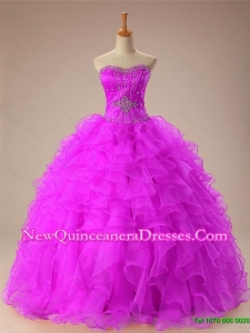 2015 Summer Sweetheart Quinceanera Dresses with Beading