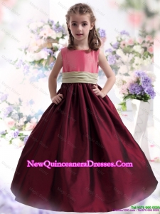 Perfect Multi Color Ruffled 2015 little Girl Pageant Dresses with Sash