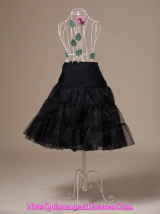 Brand New Black Organza Tea-length Wedding Petticoat