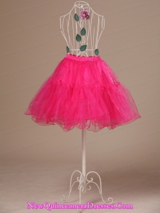 Perfect Hot Pink Organza Mini-length Girls Petticoat