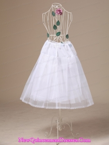 White Tulle Tea-length Unique Wedding Petticoat