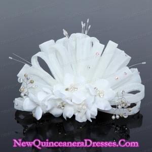 Elegant Tulle Wedding Party Fascinators with Imitation Pearls