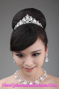 High-quality Rhinestone Dignified Ladies Necklace and Tiara