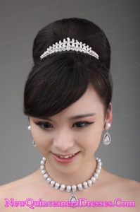 Together with Rhinestone Pearl and Alloy in Necklace and Tiara