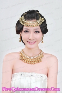 Gorgeous Vintage Style Alloy Plated Ladies Jewelry Sets Including Necklace And Earrings