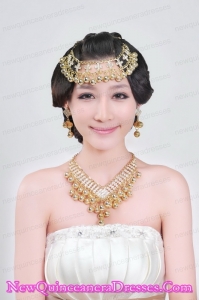 Gorgeous Vintage Style Alloy Silver And Gold Ladies Jewelry Sets