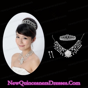 Elegant Alloy With Rhinestone Crystal Ladies Jewelry Sets