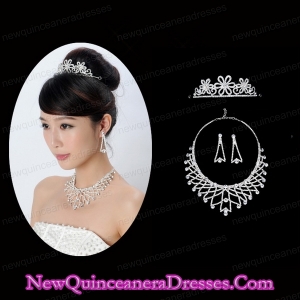 Elegant Alloy With Rhinestone Ladies Jewelry Sets