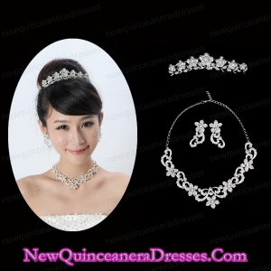 Spring Flowers Alloy/Rhinestones Ladies Jewelry Sets