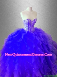 Classical Ball Gown Ruffles and Beaed Sweet 16 Dresses