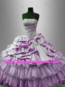 Discount Beaded Quinceanera Gowns with Ruffled Layers