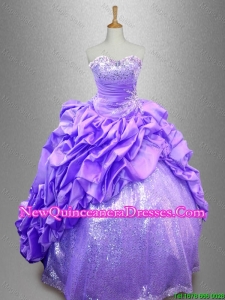 Discount Strapless 2016 Quinceanera Dresses with Sequins