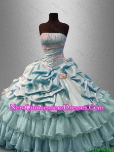 Discount Strapless Quinceanera Dresses with Pick Ups and Beading