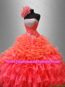Organza Ruffles Classical Sweet 16 Dresses with Sequins