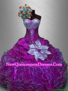 Custom Made Sweetheart Quinceanera Gowns with Sequins