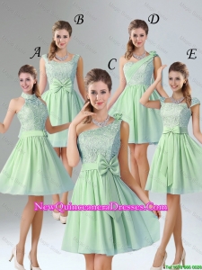 Romantic Short Dama Dresses with Hand Made Flower for Wedding