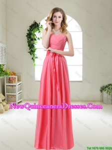 Discount 2016 Dama Dresses with Sashes and Ruching
