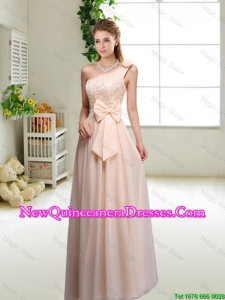 Discount One Shoulder Dama Dresses in Champagne